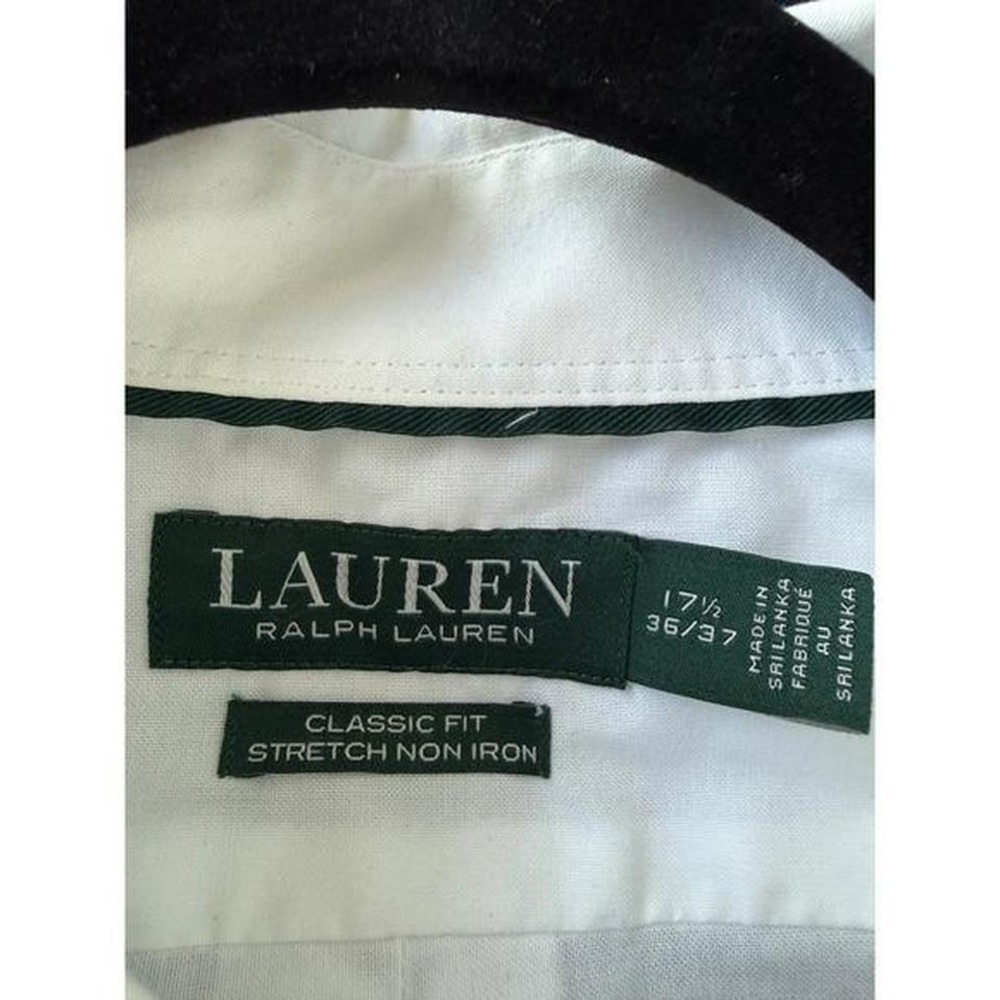 LRL Black Label White Button-Down Shirt Work Office No-iron 2XL - Picture 8 of 9